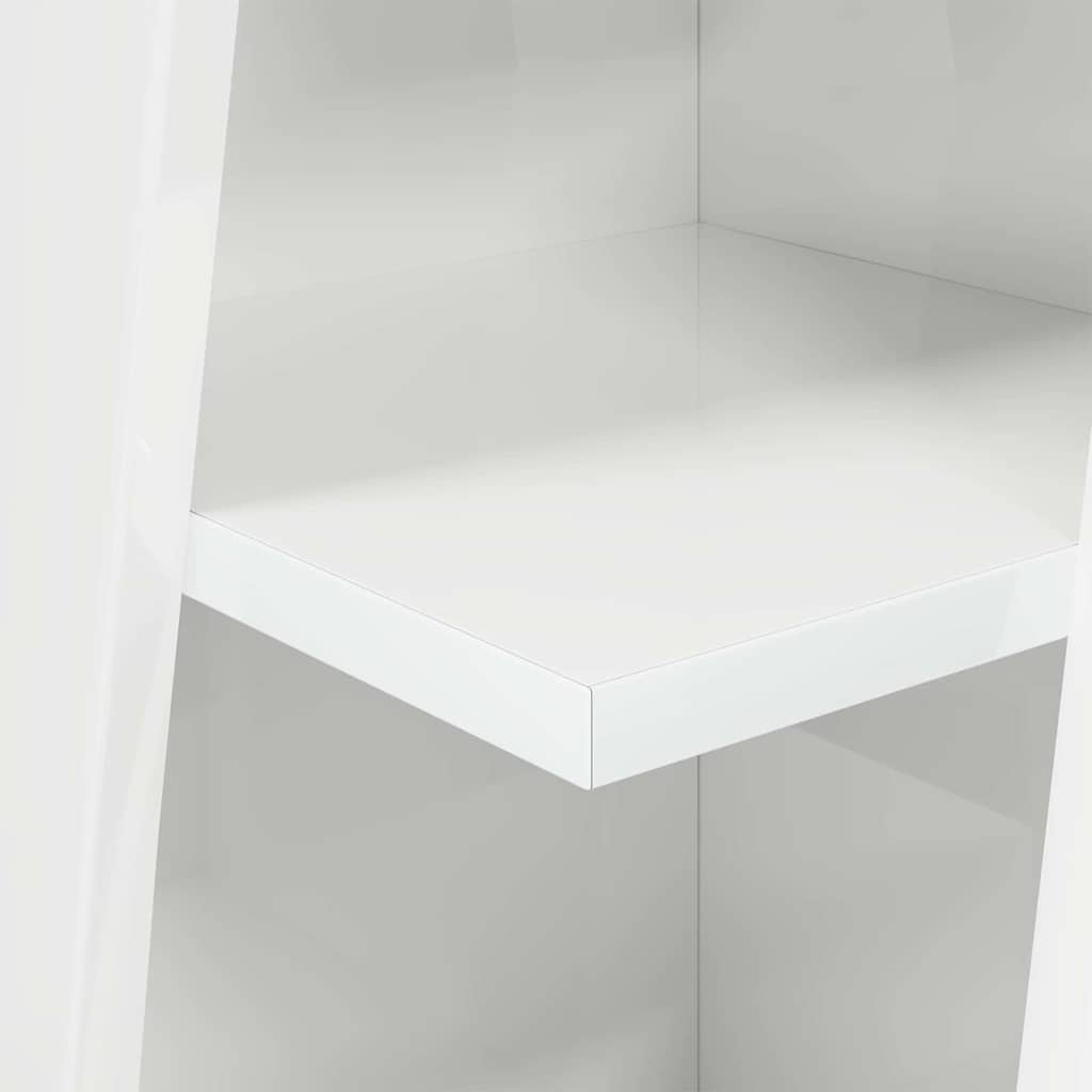 Corner Cabinet High Gloss White 27,5x27x102cm Engineered Wood