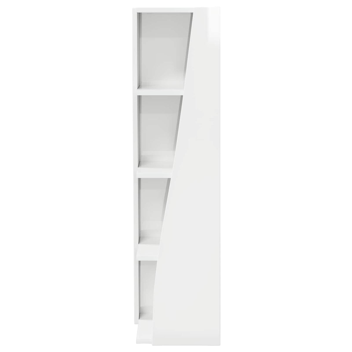 Corner Cabinet High Gloss White 27,5x27x102cm Engineered Wood