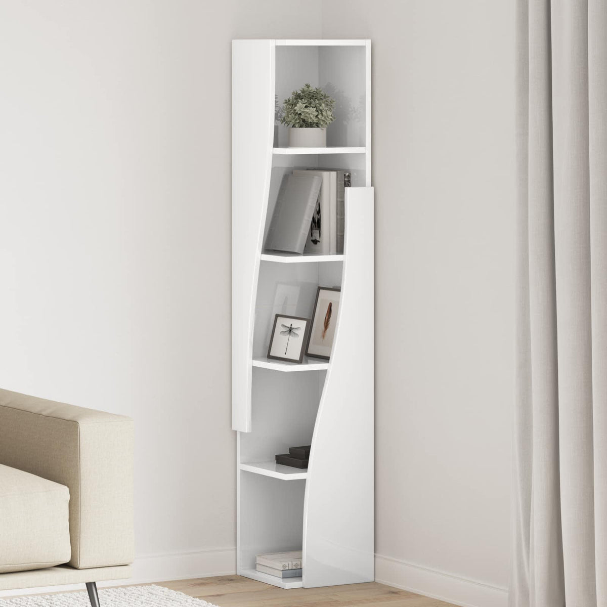 Corner Cabinet 27,5x27x140cm Engineered Wood
