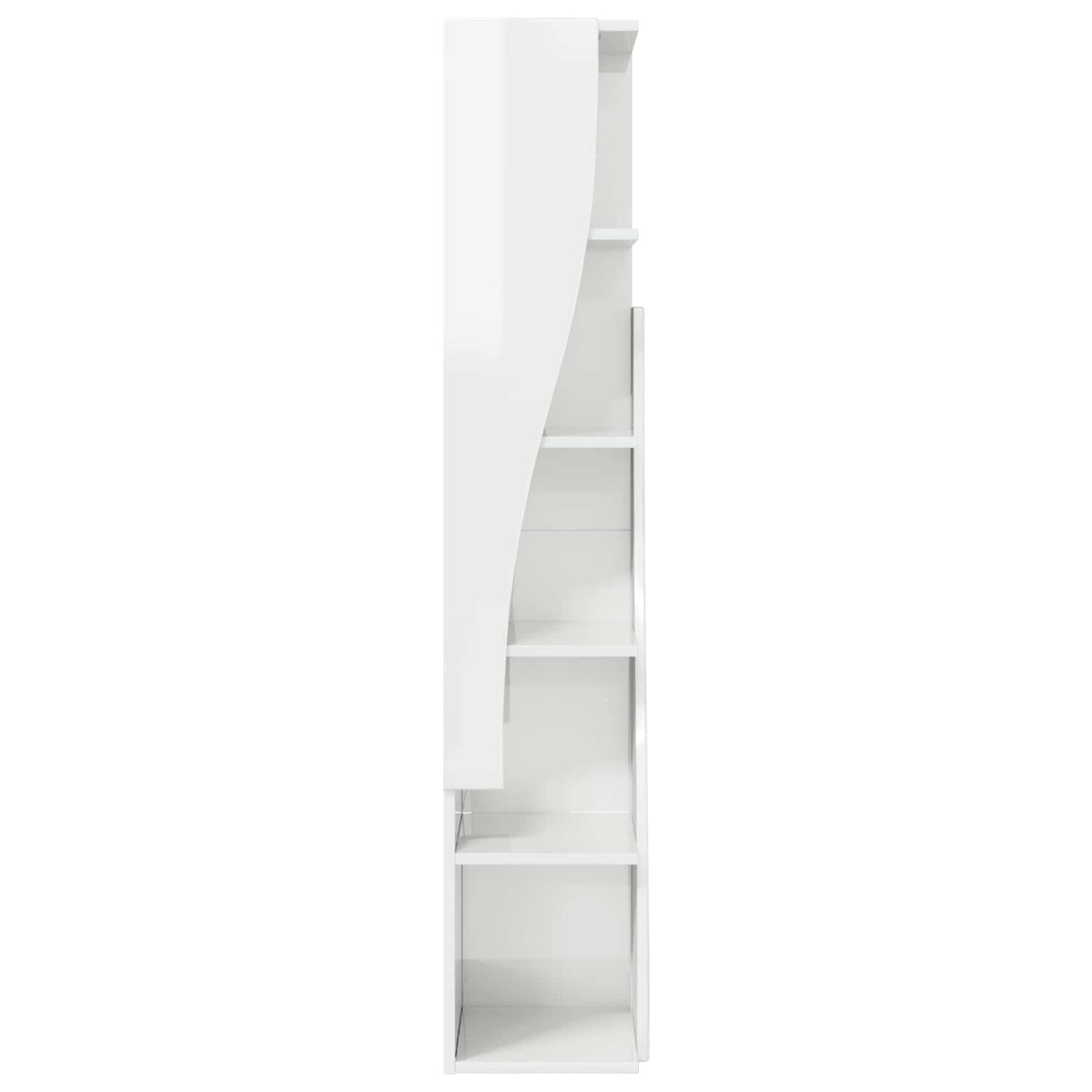 Corner Cabinet High Gloss White 27,5x27x140cm Engineered Wood