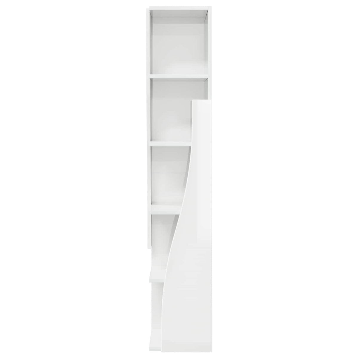 Corner Cabinet High Gloss White 27,5x27x140cm Engineered Wood