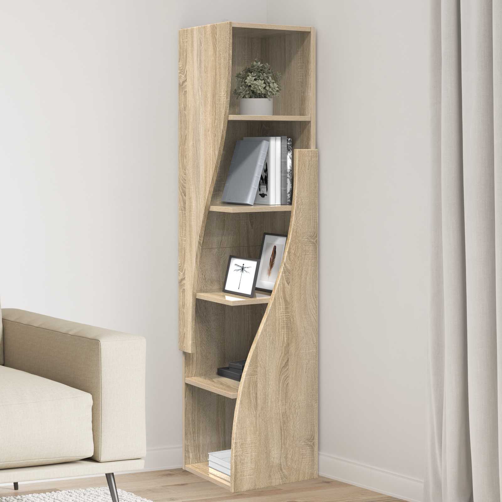Corner Cabinet Sonoma Oak 32x32x140cm Engineered Wood