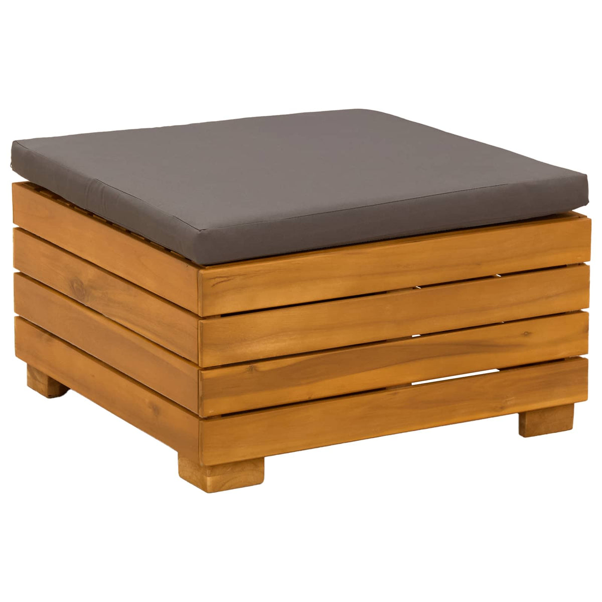 Outdoor Sofa Set with Cushion 6 Piece Brown Solid Acacia Wood