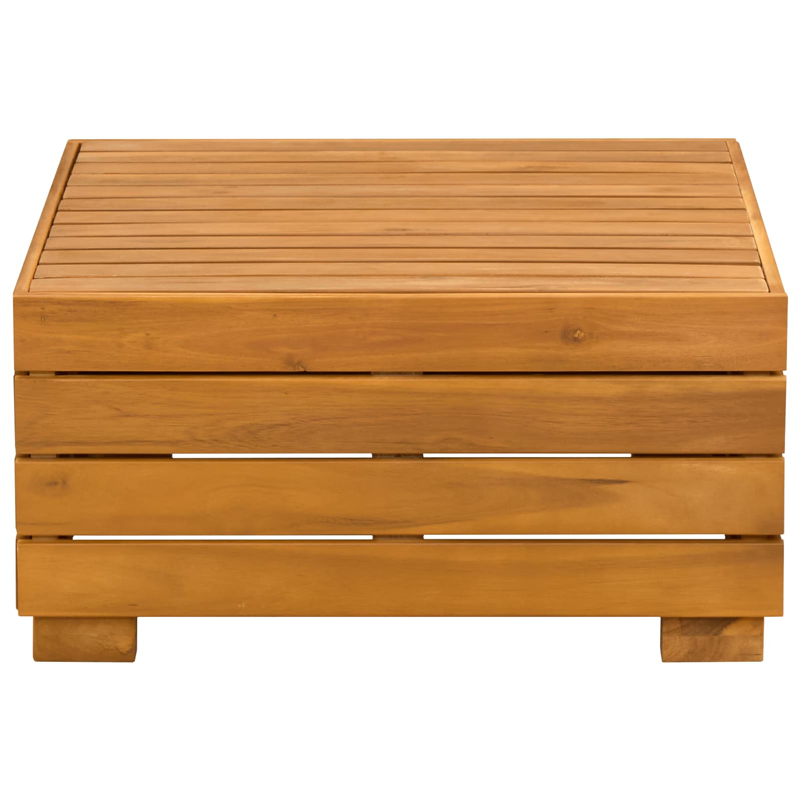 Garden Side Table Solid Acacia Wood Brown 60 x 60 x 30 cm