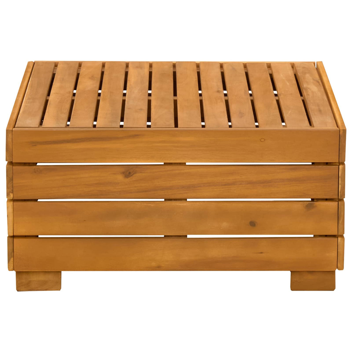 Garden Side Table Solid Acacia Wood Brown 60 x 60 x 30 cm