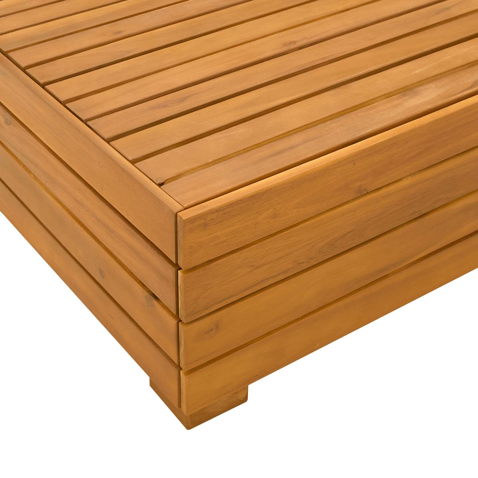 Garden Lounge Set with Cushion 2 Piece Brown Solid Acacia Wood