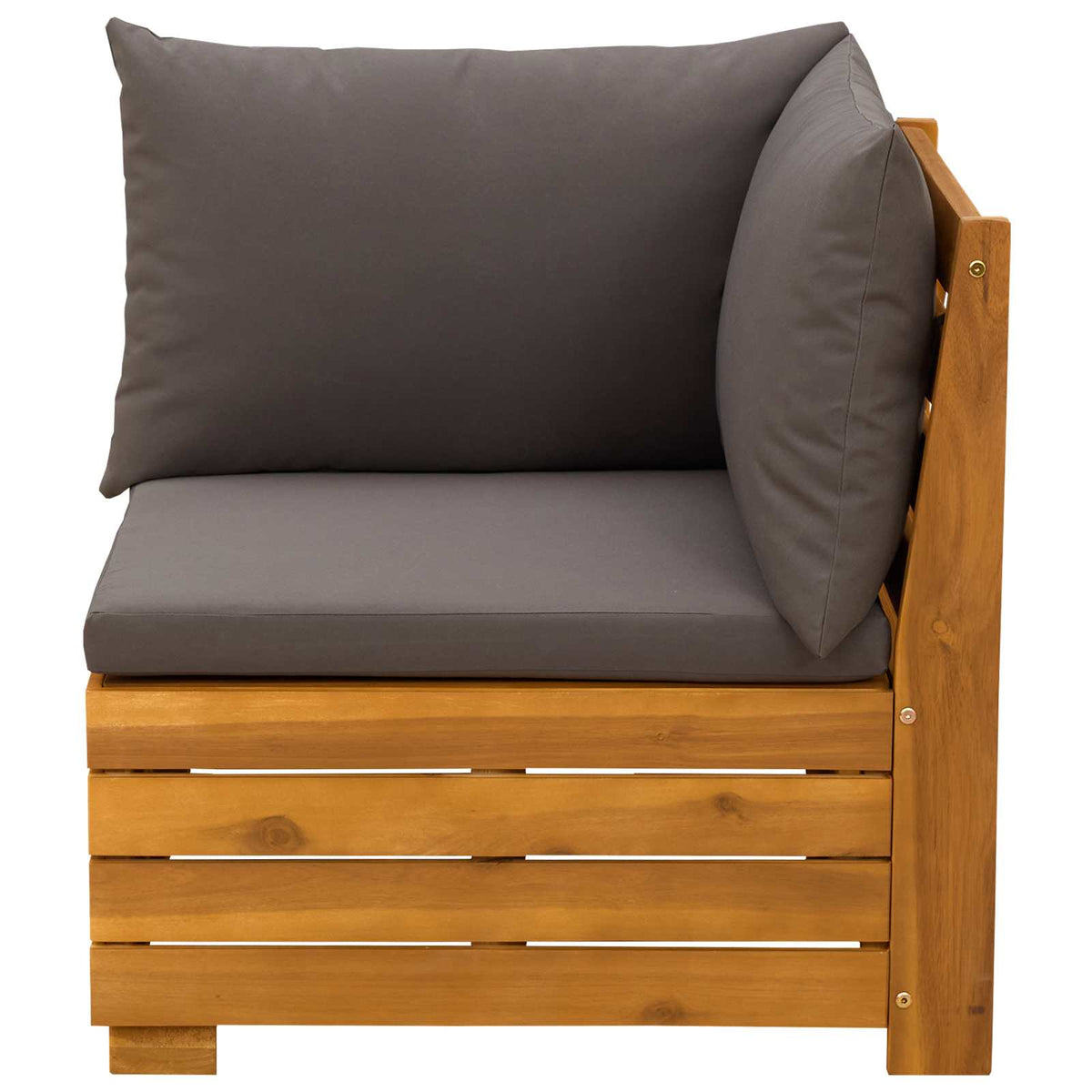 Garden Sofa Corner Solid Acacia Wood Brown