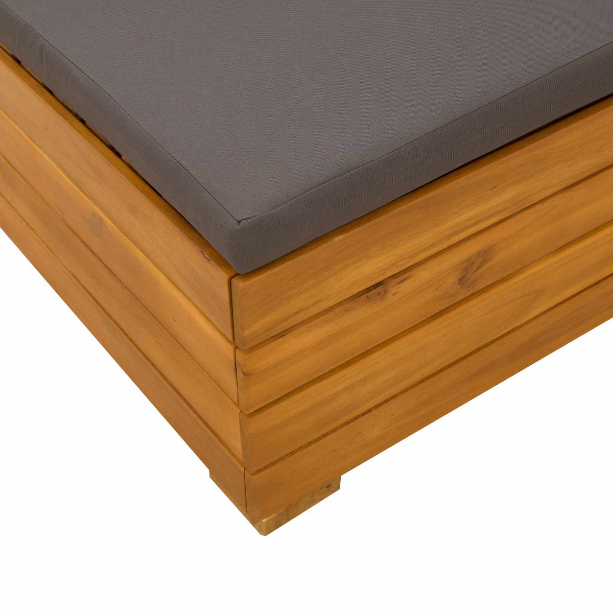Garden Middle Sofa Solid Acacia Wood Brown