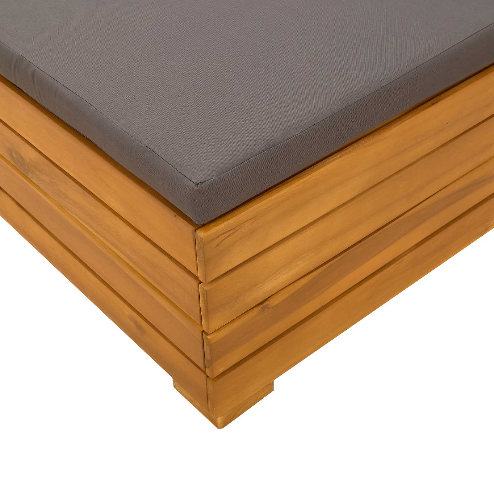 Garden Footstool Solid Acacia Wood Brown