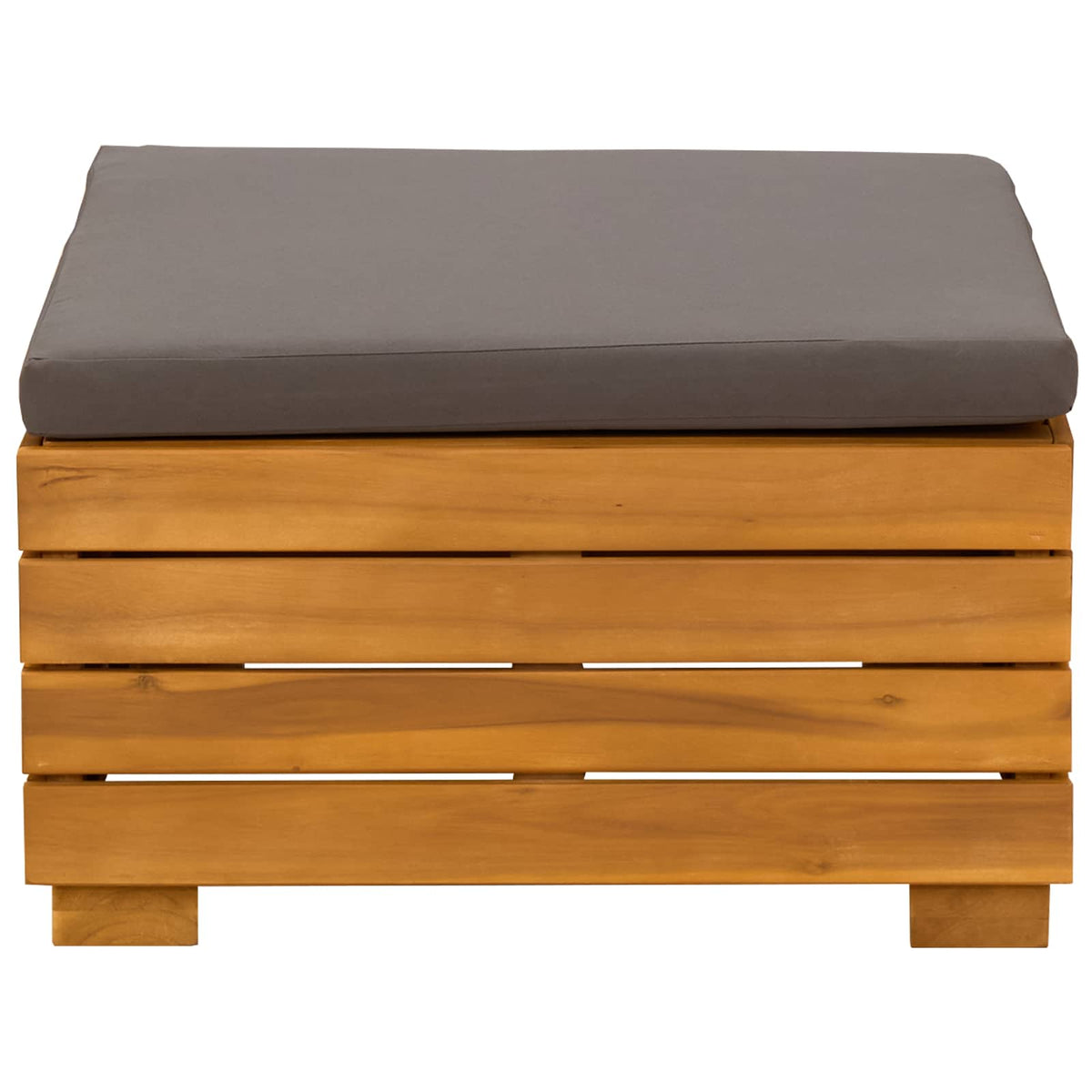 Garden Lounge Set with Cushion 2 Piece Brown Solid Acacia Wood