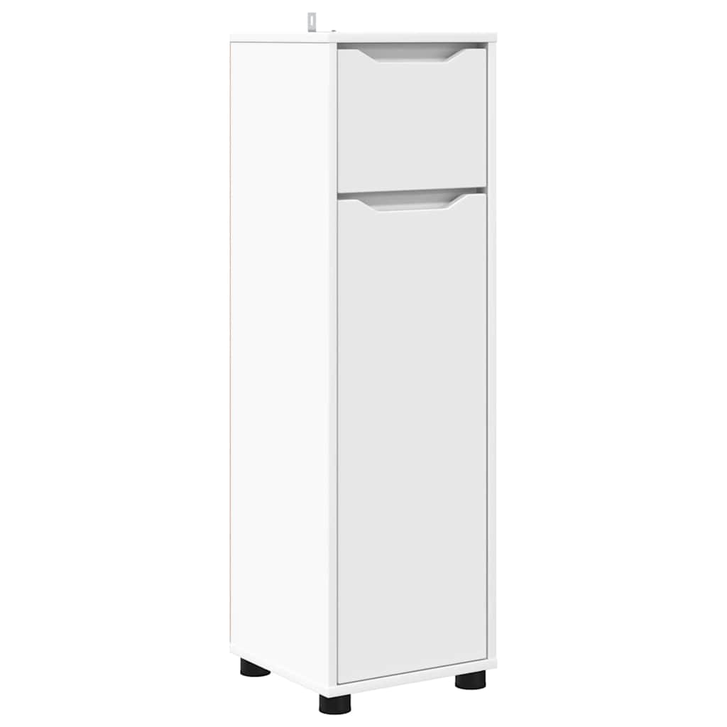 Bathroom Furniture Set with Drawer 4 pcs White Engineered Wood