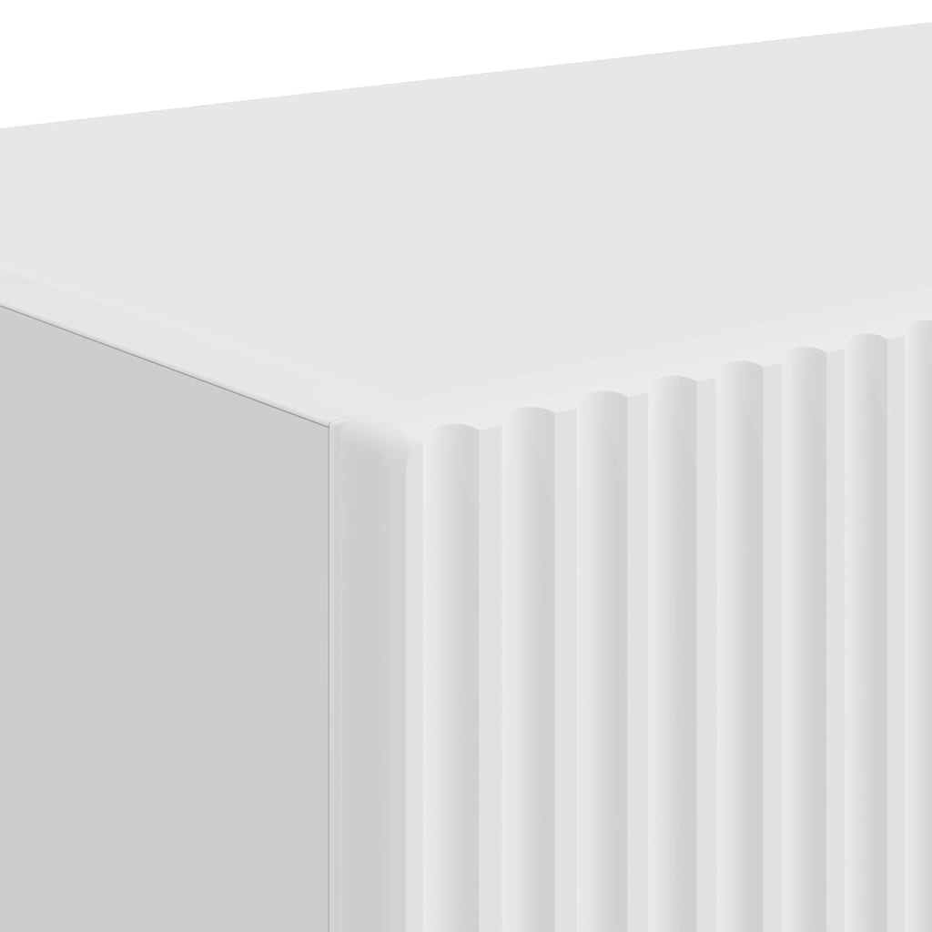 TV Wall Cabinet 2 pcs White Engineered Wood