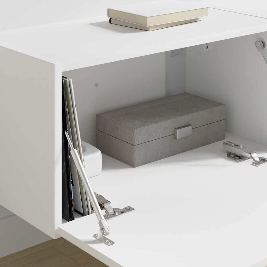 TV Wall Cabinet 2 pcs White 60 x 31 x 29.5 cm Engineered Wood