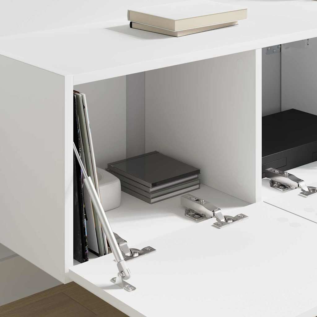 TV Wall Cabinet 2 pcs White 60 x 31 x 29.5 cm Engineered Wood