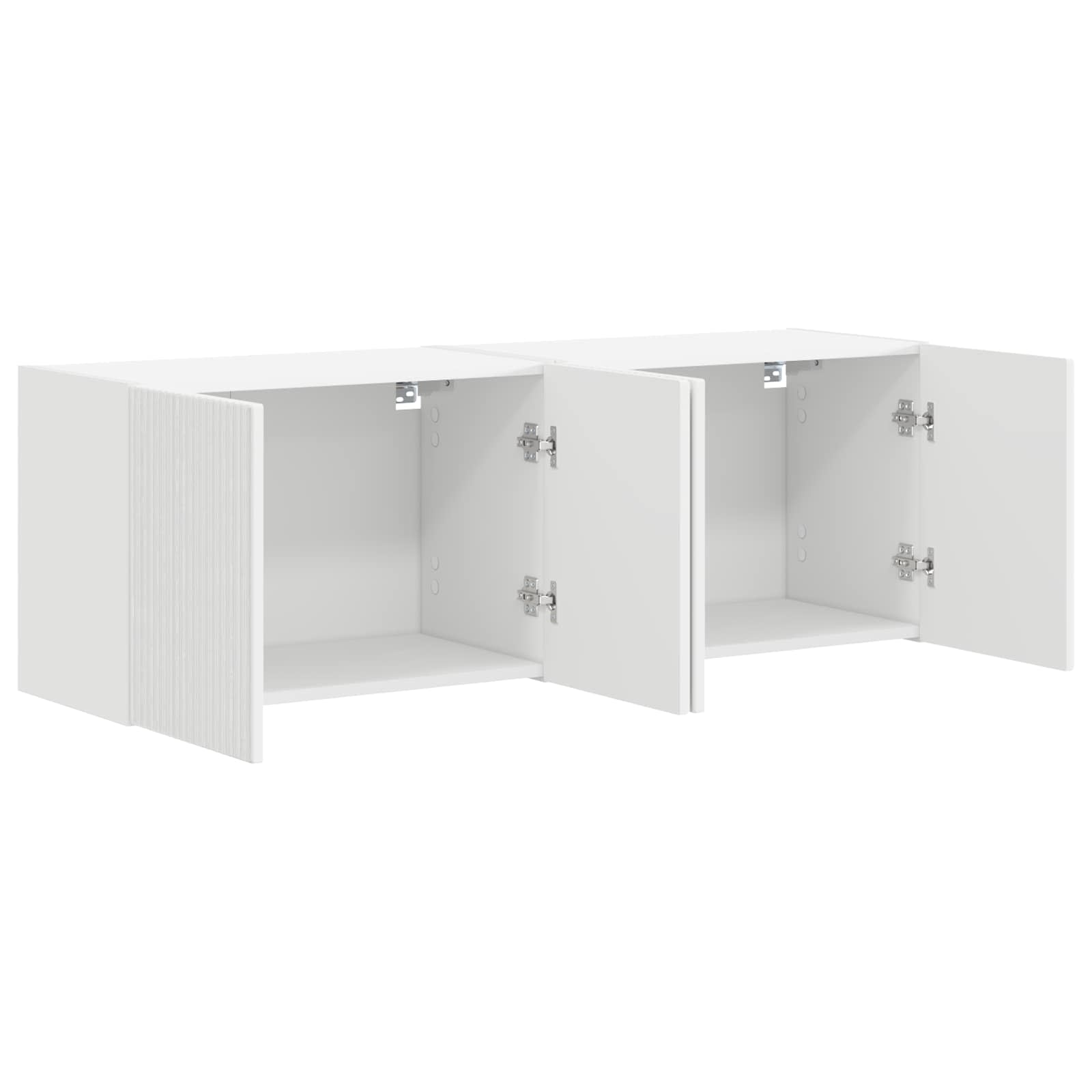 TV Wall Cabinet 2 pcs White 59,5 x 31 x 40 cm Engineered Wood