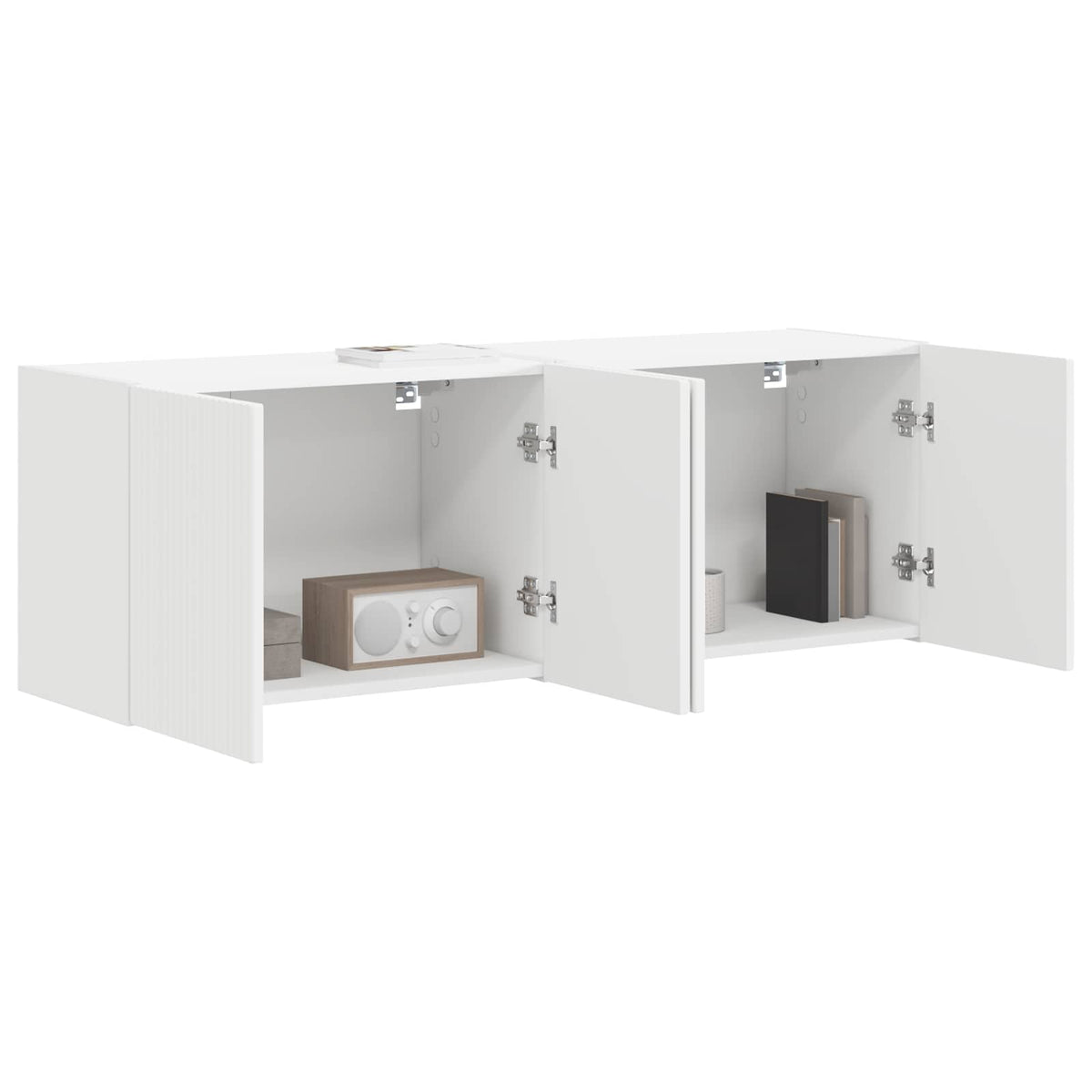 TV Wall Cabinet 2 pcs White 59,5 x 31 x 40 cm Engineered Wood