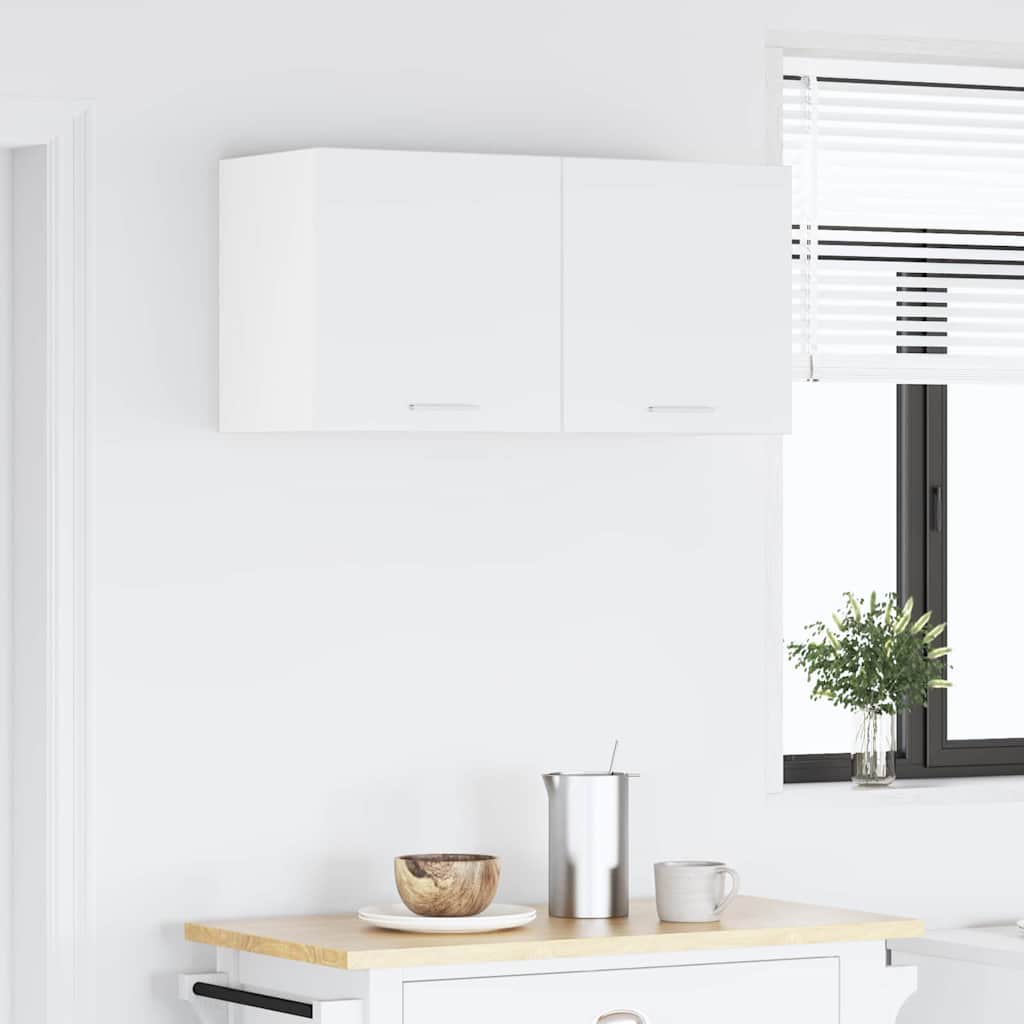 Hanging Cabinet with Door White 80 x 31 x 40 cm Engineered Wood