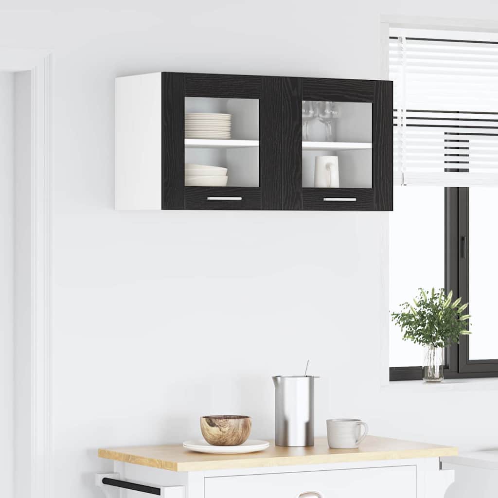 Hanging Cabinet 2 pcs Black Oak 40 x 31 x 40 cm Engineered Wood