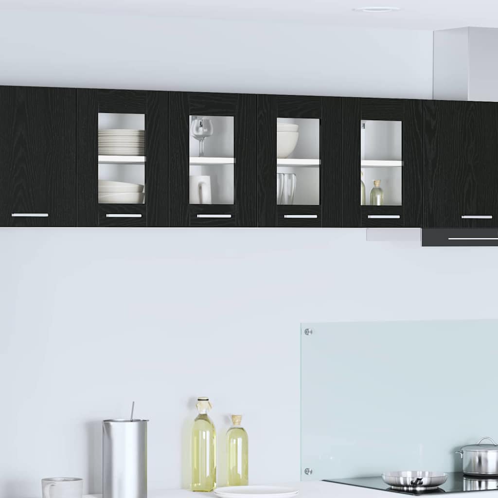 Hanging Cabinet Black Oak 60 x 31 x 40 cm Engineered Wood