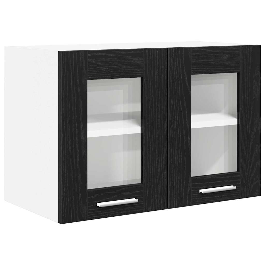 Hanging Cabinet 2 pcs Black Oak 60 x 31 x 40 cm Engineered Wood