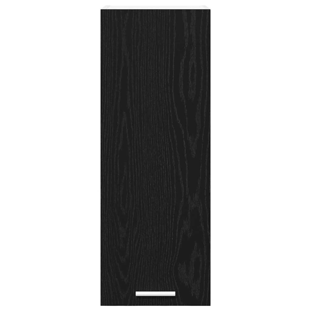 Hanging Cabinet 2 pcs Black Oak and White 30 x 31 x 80 cm