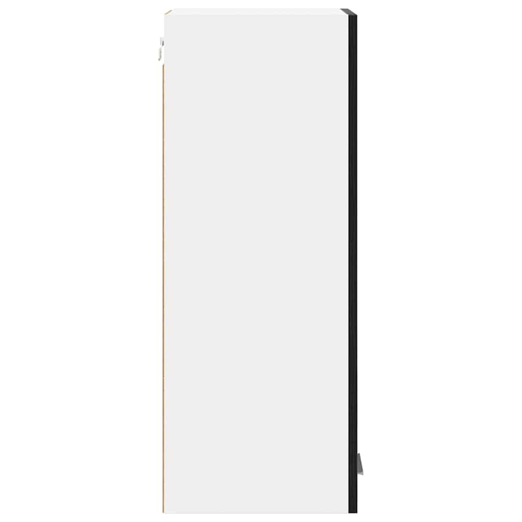 Hanging Cabinet 2 pcs Black Oak and White 30 x 31 x 80 cm