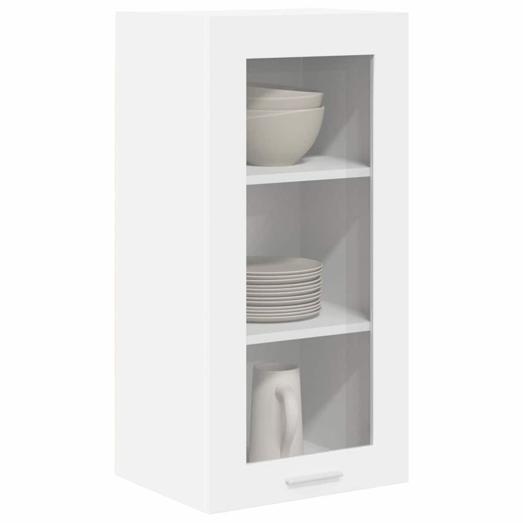Hanging Cabinet with Door White 40 x 31 x 80 cm Engineered Wood