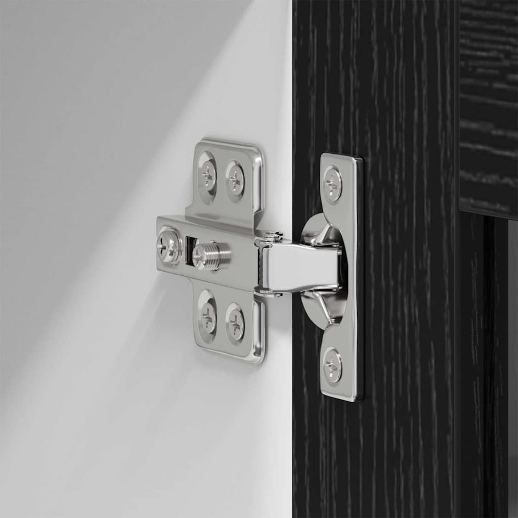 Hanging Cabinet 2 pcs Black Oak 40 x 31 x 80 cm Engineered Wood