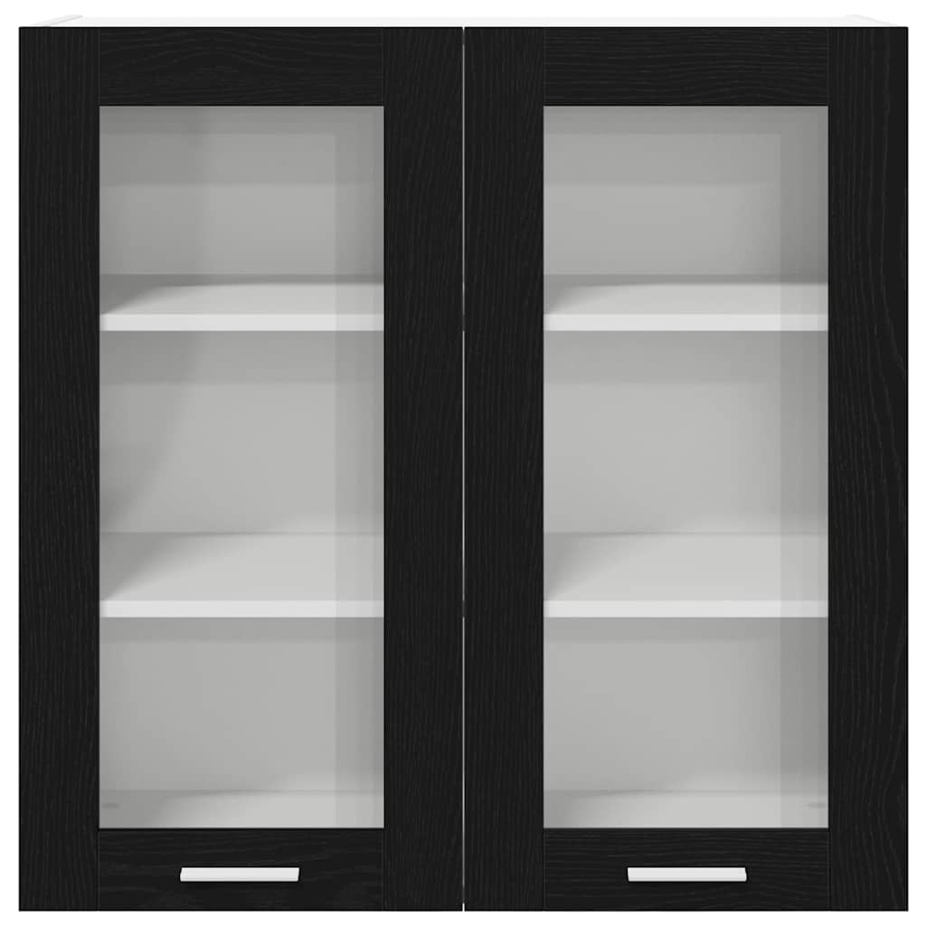 Hanging Cabinet Black Oak 80 x 31 x 80 cm Engineered Wood