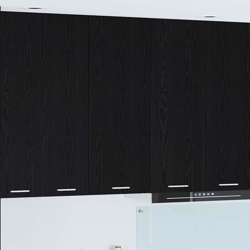 Hanging Cabinet Black Oak 40 x 31 x 100 cm Engineered Wood
