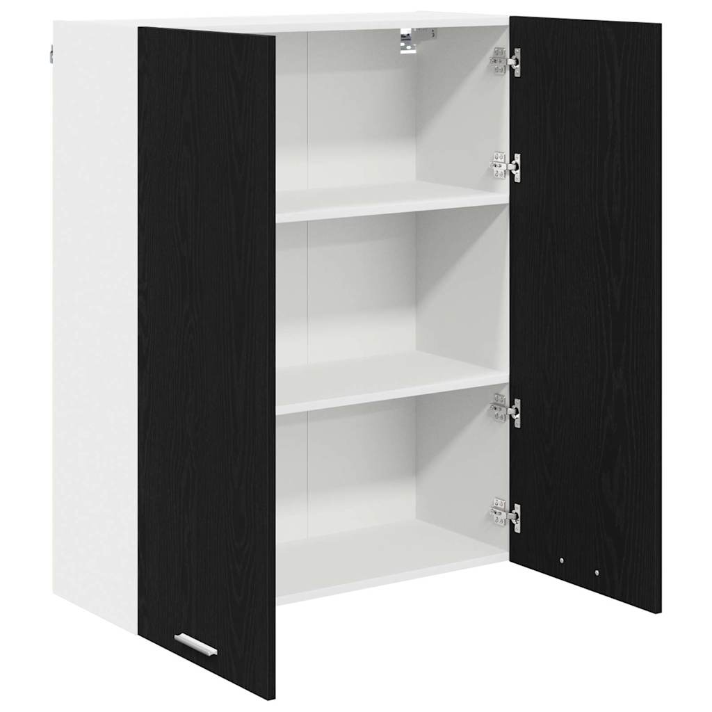 Hanging Cabinet Black Oak 80 x 31 x 100 cm Engineered Wood