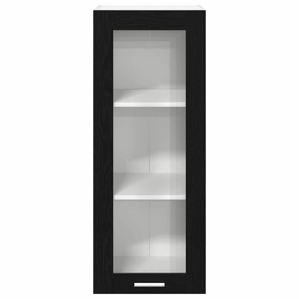 Hanging Cabinet Black Oak 40 x 31 x 100 cm Engineered Wood