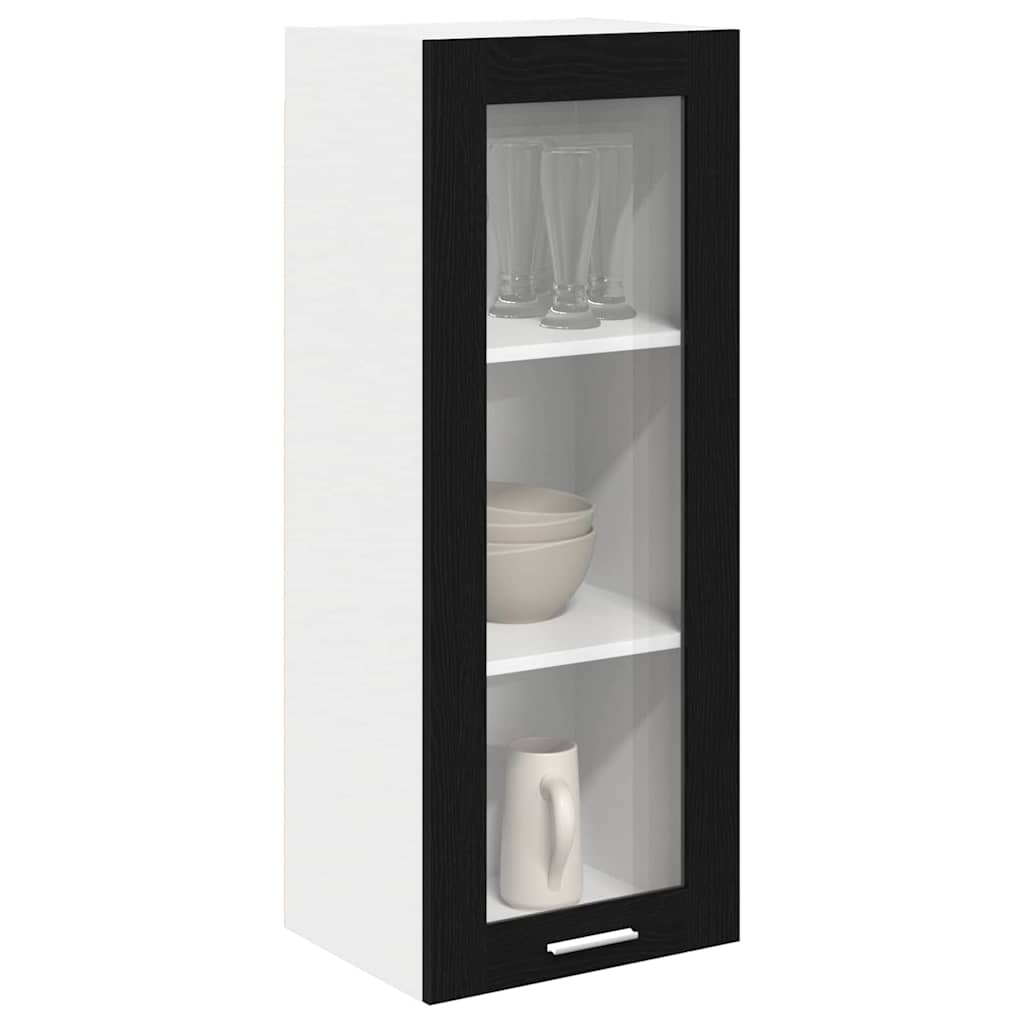 Hanging Cabinet Black Oak 40 x 31 x 100 cm Engineered Wood