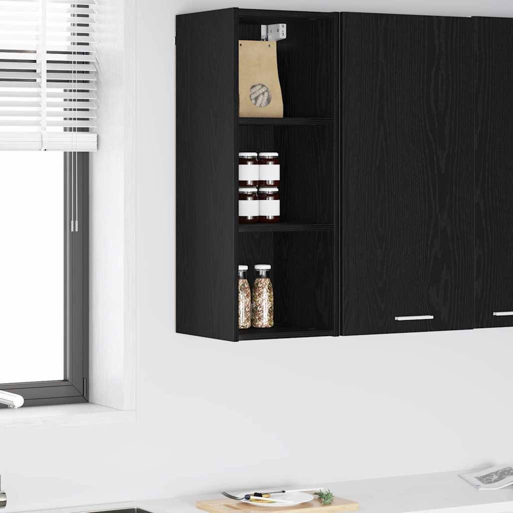 Hanging Cabinet Black Oak 30 x 29,5 x 80 cm Engineered Wood