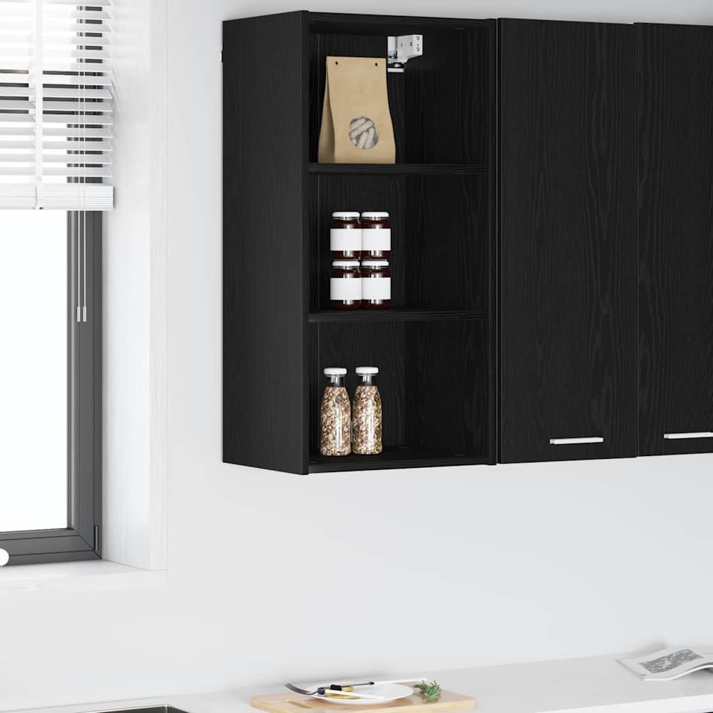 Hanging Cabinet Black Oak 40 x 29,5 x 80 cm Engineered Wood