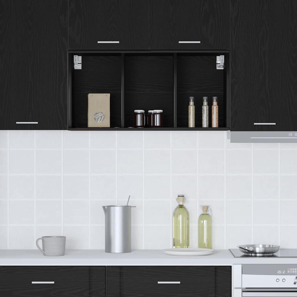 Hanging Cabinet Black Oak 40 x 29,5 x 80 cm Engineered Wood