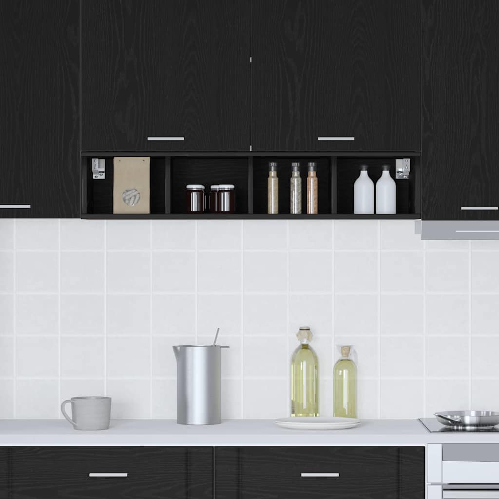 Hanging Cabinet Black Oak 20 x 29,5 x 100 cm Engineered Wood