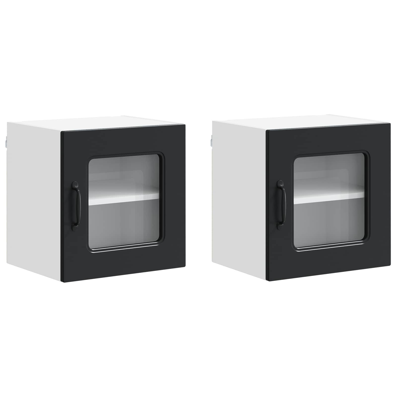 Kitchen Cabinet with Storage Kalmar 2 pcs Black 40 x 31 x 40 cm