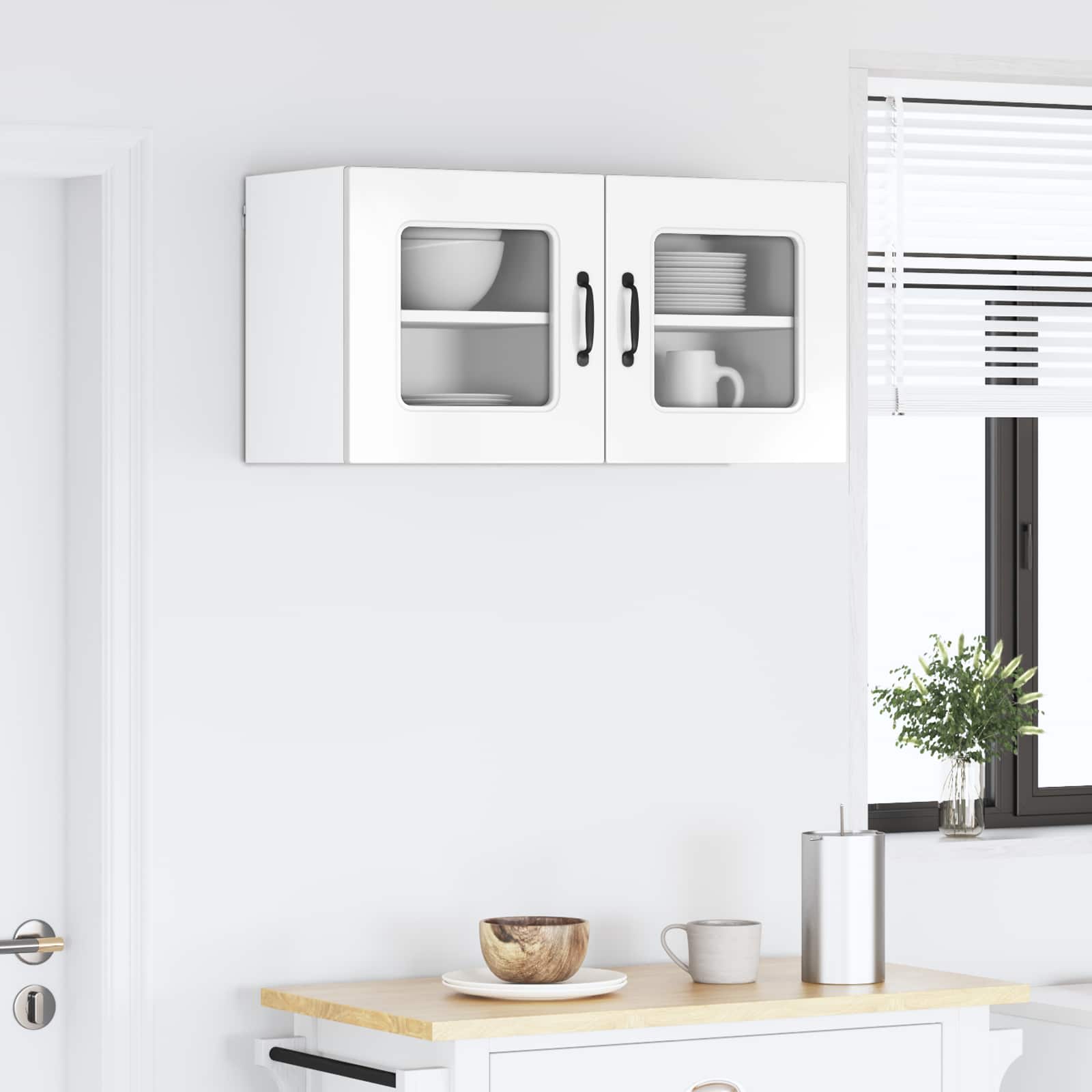 Kitchen Cabinet Kalmar 2 pcs High Gloss White 40 x 31 x 40 cm