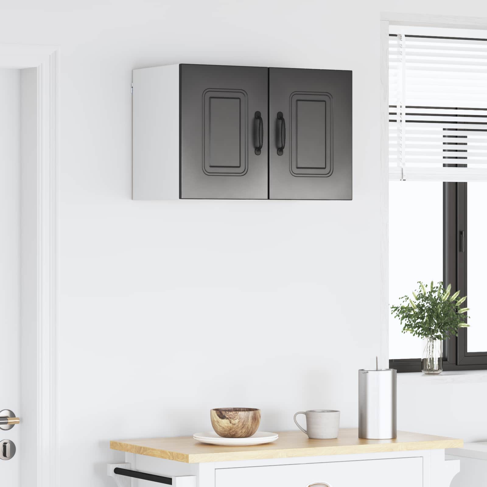 Kitchen Cabinet with Storage Kalmar 2 pcs Black 30 x 31 x 40 cm