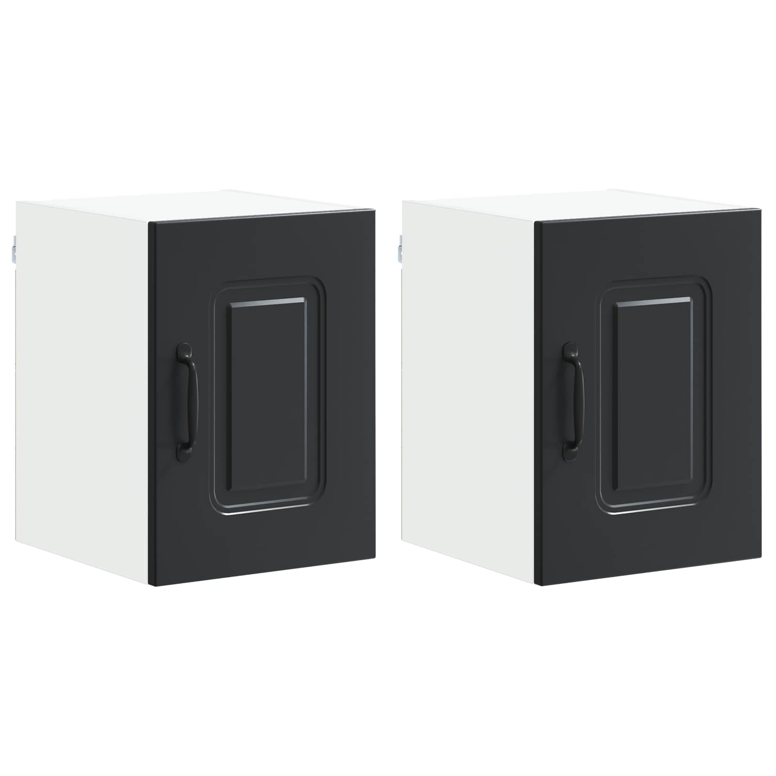 Kitchen Cabinet with Storage Kalmar 2 pcs Black 30 x 31 x 40 cm