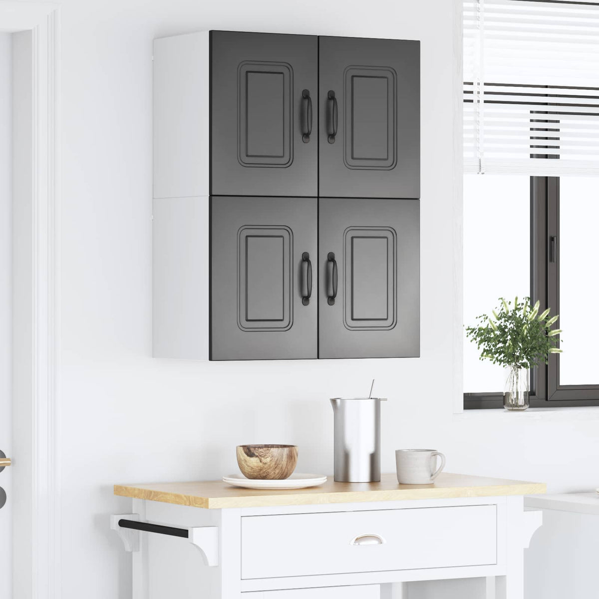 Kitchen Cabinet with Storage Kalmar 2 pcs Black 60 x 31 x 40 cm