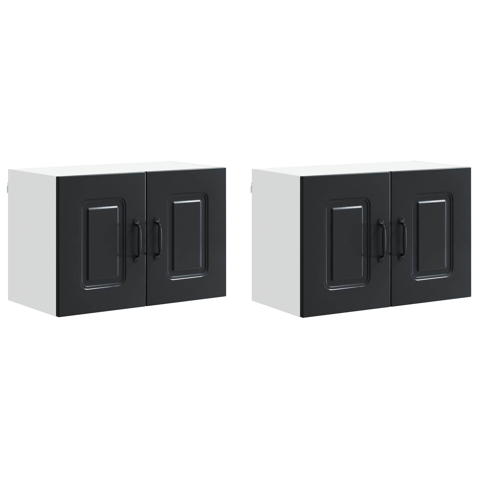 Kitchen Cabinet with Storage Kalmar 2 pcs Black 60 x 31 x 40 cm