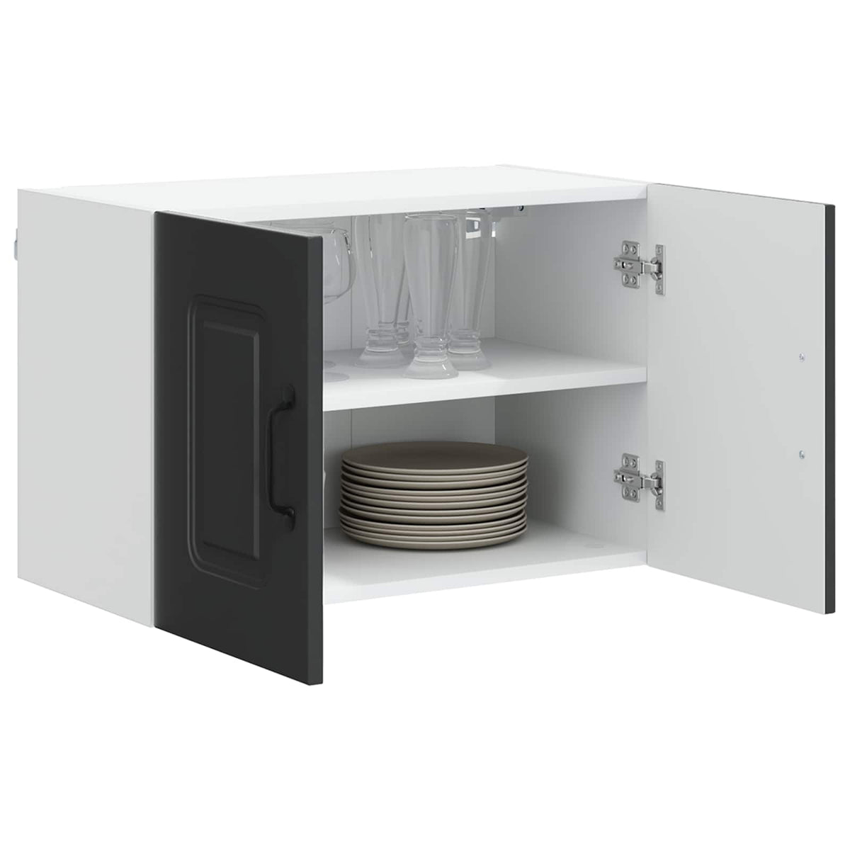 Kitchen Cabinet with Storage Kalmar 2 pcs Black 60 x 31 x 40 cm