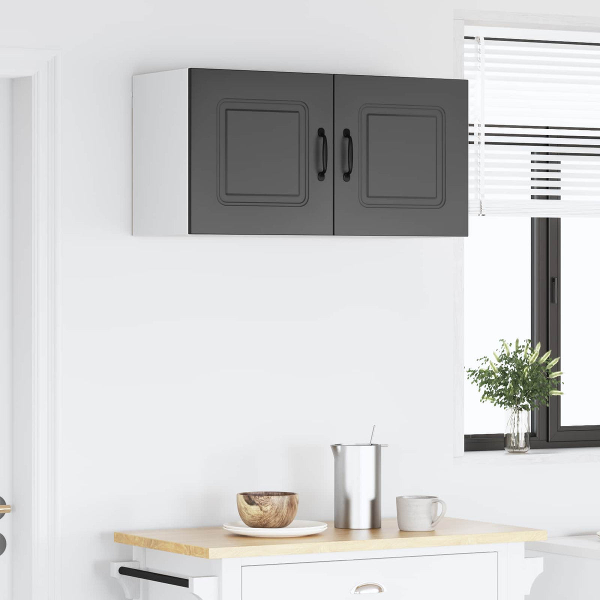 Kitchen Cabinet Kalmar Black 80 x 31 x 40 cm Engineered Wood