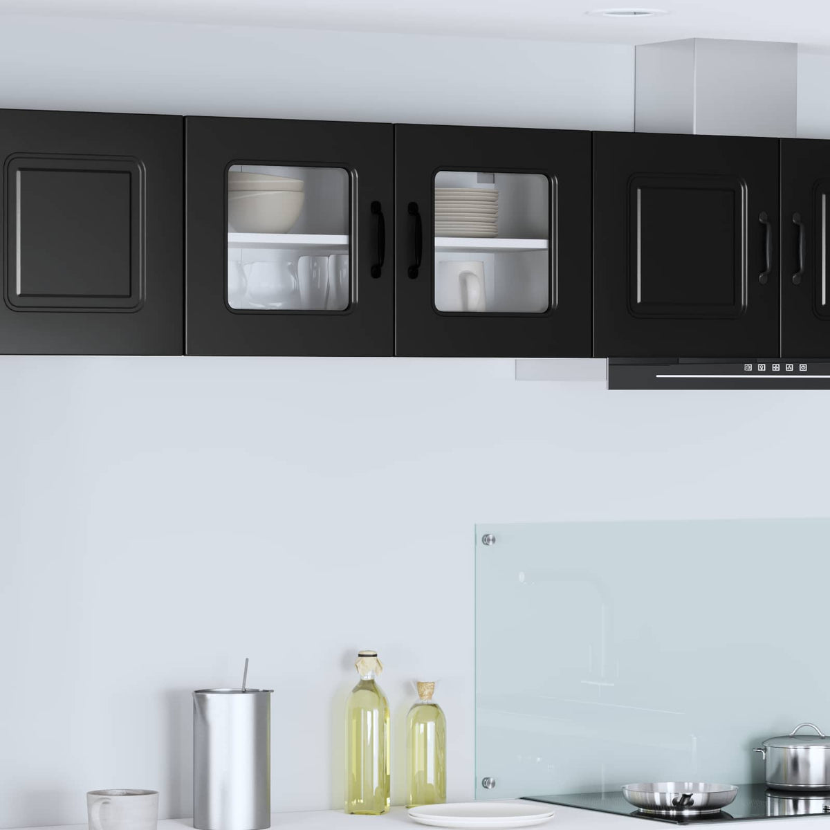 Kitchen Cabinet Kalmar Black 80 x 31 x 40 cm Engineered Wood