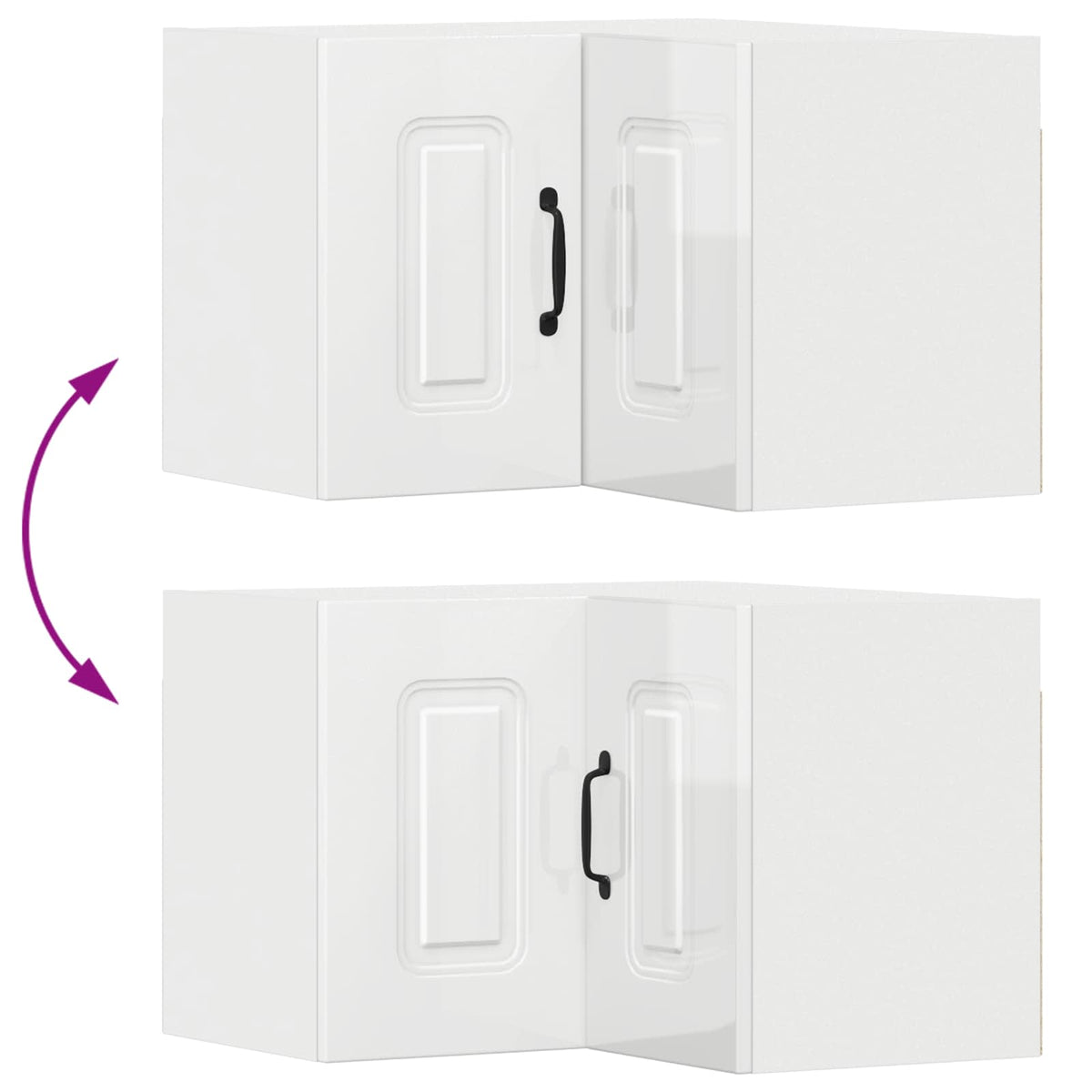 Kitchen Cabinet Kalmar High Gloss White 57 x 57 x 40 cm