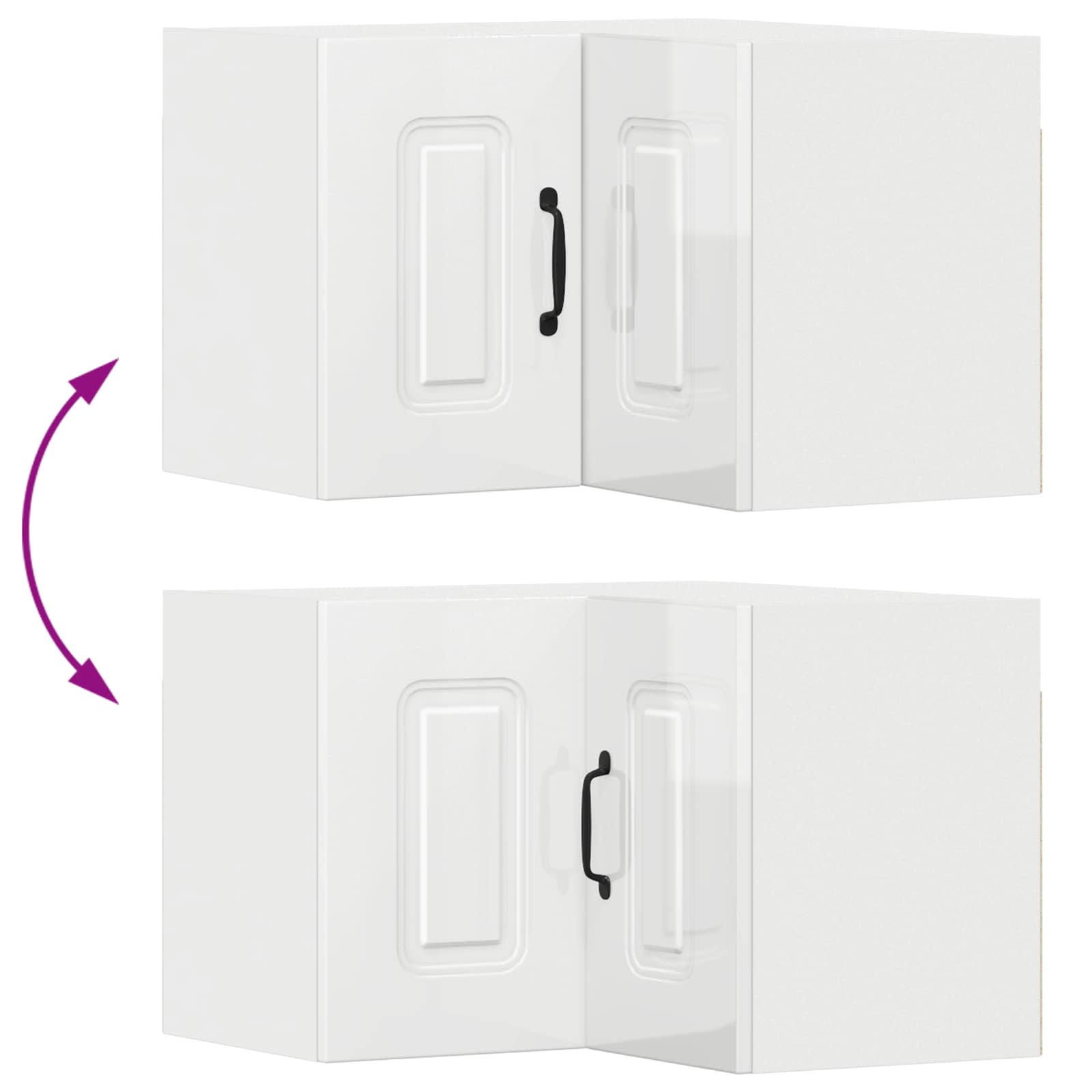 Kitchen Cabinet Kalmar High Gloss White 57 x 57 x 40 cm