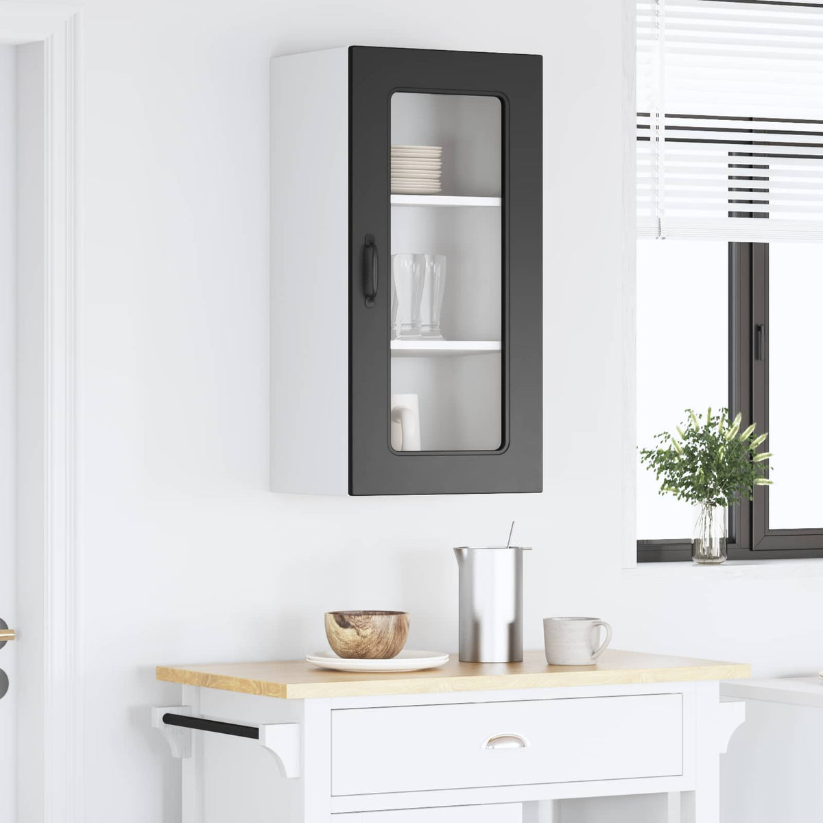 Kitchen Cabinet Kalmar Black 40 x 31 x 80 cm Engineered Wood