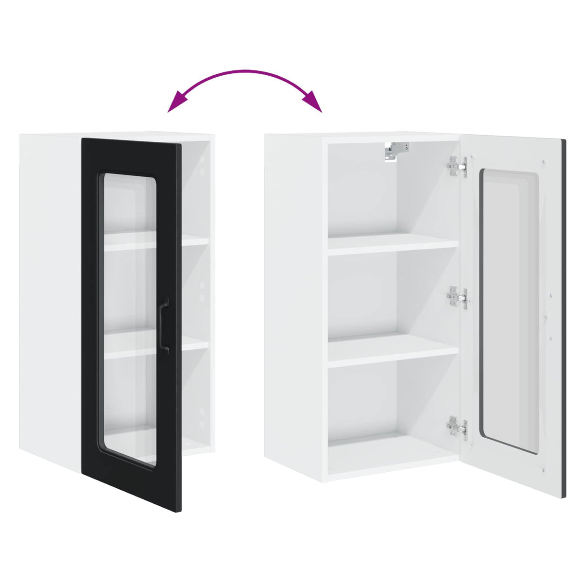 Kitchen Cabinet Kalmar Black 40 x 31 x 80 cm Engineered Wood